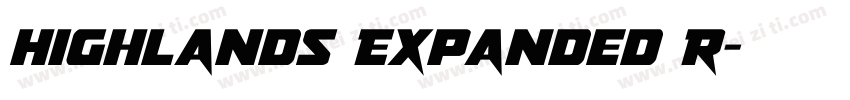 Highlands Expanded R字体转换